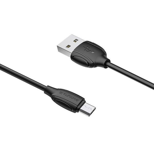 Кабель micro USB на USB 2,4 А, 1 м, чорний. BOROFONE BX19 - зображення 1