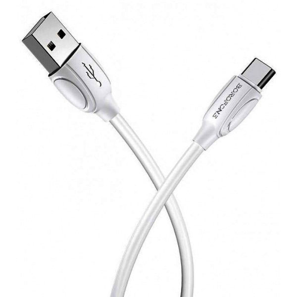 Кабель BOROFONE BX19 Benefit for Type-C 1,3A/1m white - зображення 1