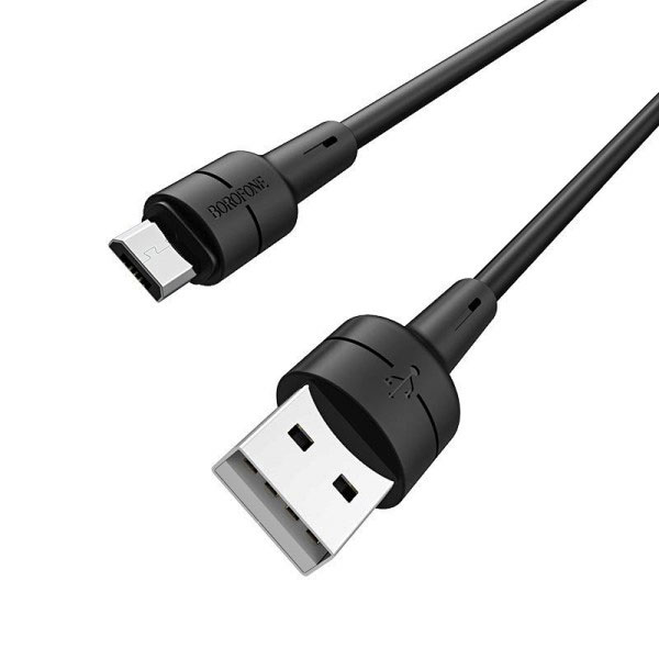 Кабель BOROFONE BX30 Silicone for Micro 2,4A/1m black - зображення 1
