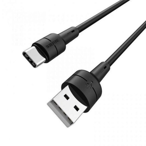 Кабель BOROFONE BX30 Silicone for Type-C 3A/1m black - зображення 1