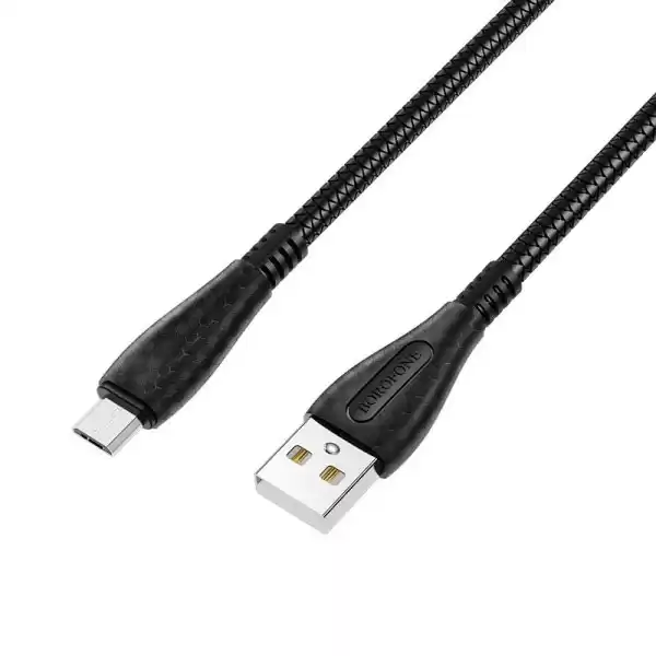 Кабель BOROFONE BX38 Cool charge for Micrо 2.4A/1m black - зображення 5
