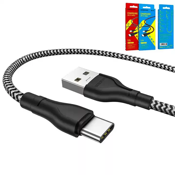 Кабель BOROFONE BX39 Beneficial for Lightning 2,4A/1m black/white - зображення 5