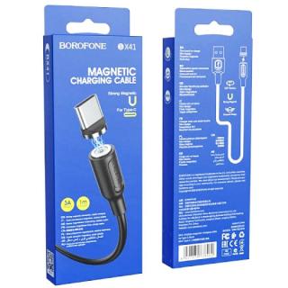 Фото товару Кабель BOROFONE BX41 Amiable magnetic for Type-C 2.4A/1m black