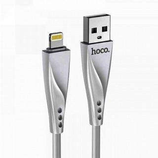 Фото товару Кабель HOCO DU16 Silica gel charging data cable for Lightning/2A/1m. White