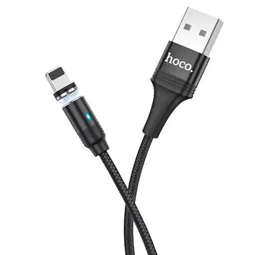 Кабель HOCO U76 Fresh MAGNETIC for Lightning 2A/1,2m. Black - зображення 5