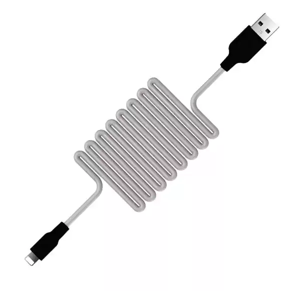 Кабель Lightning на USB 20W, 3A, 1 м. HOCO X21 Plus Silicone PD білий, для зарядки мобільних телефонів iPhone - зображення 5