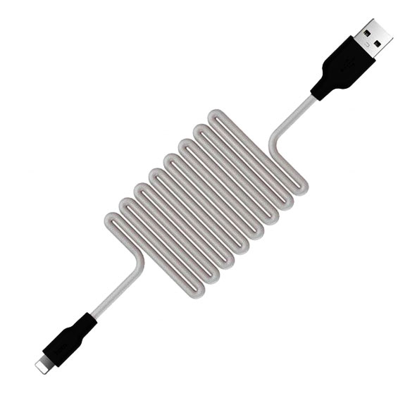 Кабель Lightning на USB 20W, 3A, 1 м. HOCO X21 Plus Silicone PD білий, для зарядки мобільних телефонів iPhone - зображення 1