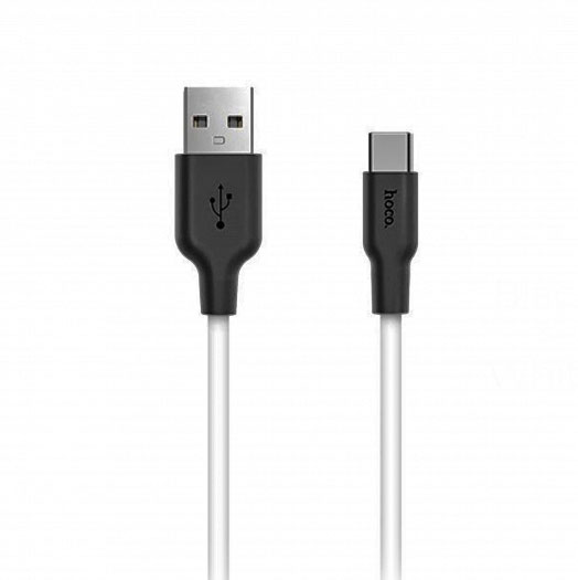 Кабель Lightning (iPhone) на Type-C PD 2,1A 1 м, HOCO X21 Silicone білий, для швидкої зарядки мобільних телефонів iPhone - зображення 1