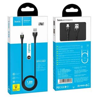 Фото товару Кабель HOCO X45 Surplus charging data cable for Lightning 2,4A/1m. Black