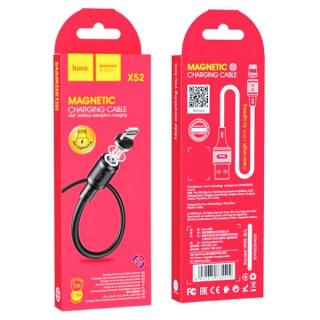 Фото товару Кабель HOCO X52 Sereno magnetic charging cable for Lightning 2,4A/1m Black