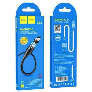 Фото товару Кабель HOCO X52 Sereno magnetic charging cable for Type-C 2A/1m. Black