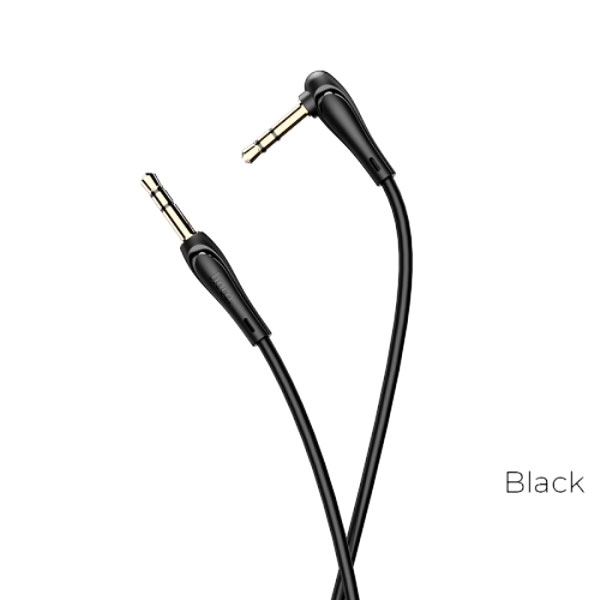 Кабель AUX НОСО UPA14 AUX Audio Cable 1м. чорний - зображення 1