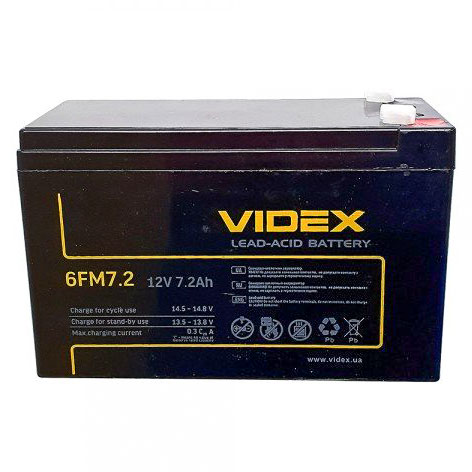 Акумулятор Videx MBAT-12 (12 V, 7,2 A) - зображення 6