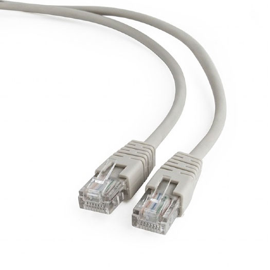 Кабель Патч-корд 20 м сірий, Cablexpert cat 5E PP12-20m, для компʼютерної мережі та підключення інтернету до компʼютера, ноутбука чи телевізора - зображення 1
