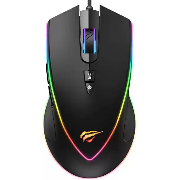 Миша дротова ігрова Havit HV-MS1017, USB, чорна з RGB підсвіткою, для компʼютера та ноутбука - зображення 5