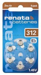 Фото товару Батарейки ZA312-U6 Renata, 1.45 V, (бл. 6/1) (AG3)