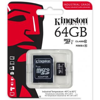 Фото товару Карта пам'яті 64Gb class 10, Kingston, microSDHC UHS-1 +SD