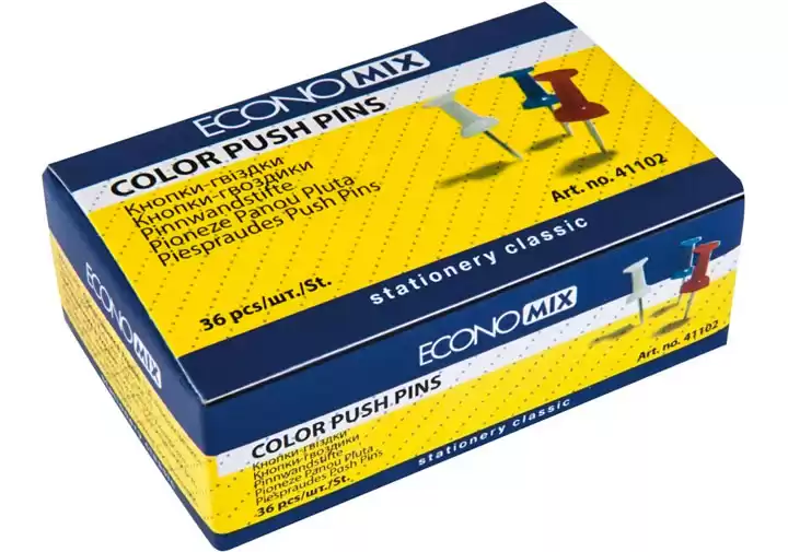 Кнопки-гвіздки Economix BM5150, 50шт., кольорові - зображення 5