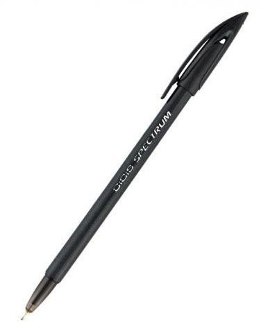 Ручка кулькова Unimax Spectrum UX-100-01 чорна 1.0 мм - зображення 1