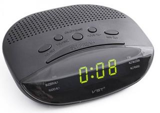 Фото товару Годинник мережевий VST-908-2 салатовий, радіо FM, 220V