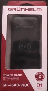 Фото товару Power Bank GRUNHELM, GP-45AW-WQC, 10000mAh портативна батарея, чорна