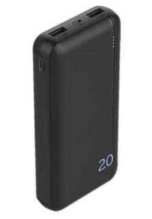 Фото товару Power Bank GRUNHELM, GP-33AB-QC, 20000mAh портативна батарея, чорна