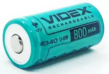 Акумулятор 16340 Videx 800 mAh, літієвий, 3.7V - зображення 5