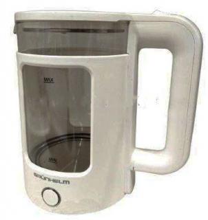 Фото товару Електрочайник GRUNHELM EKS-18101SW скляний, білий, 1,8 л, дисковий, 1500 Вт