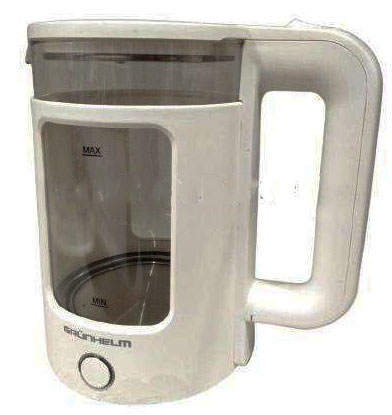 Електрочайник GRUNHELM EKS-18101SW скляний, білий, 1,8 л, дисковий, 1500 Вт - зображення 1