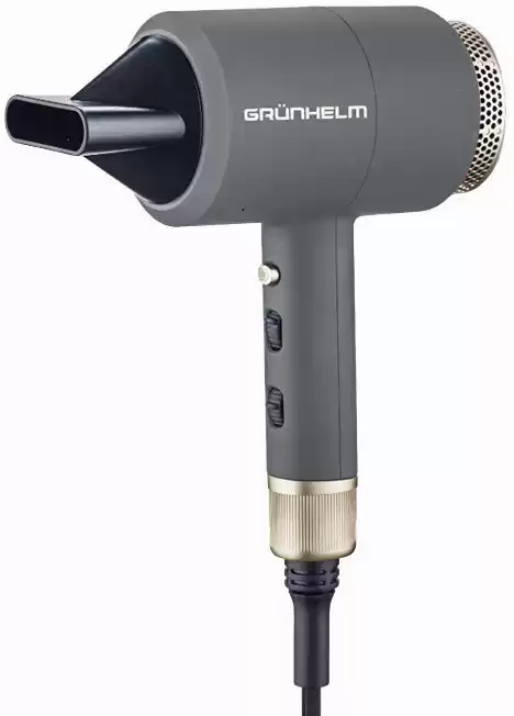 Фен для волосся GRUNHELM GHD-596G сірий, 1800 Вт, 2 швидкості, 3 режима тепла та холодне повітря - зображення 5