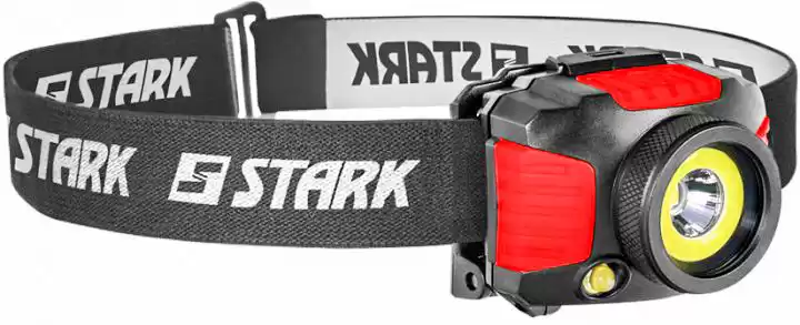 LED Ліхтар налобний Stark L-3-02, 5W OSRAM P8 + 3W COB + 2 шт. RED LED, 250 лм + 150 лм, батарейки AAA 3 шт., 0,125 кг - зображення 5