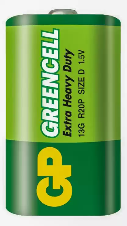 Батарейка D R20, GP Greencell 13G-U2, 1,5 V, сольова, бл. 2/1, аналоги: LR20, UM1, 13, 14, 14D - зображення 5
