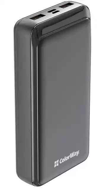 Power Bank 20000mAh, Colorway CW-PB200LPG3BK, 1*USB, Type-C, microUSB, швидка зарядка, чорний - зображення 5