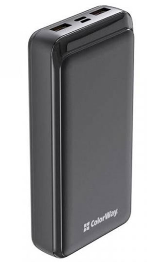 Power Bank 20000mAh, Colorway CW-PB200LPD2BK, 2*USB, Type-C, microUSB, чорний - зображення 6