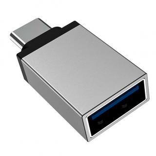 Фото товару Перехідник Type-C male на USB female срібний