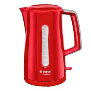 Фото товару Електрочайник Bosch TWK3A014 потужність 2400 Вт, обʼєм 1.7 л, чорний, з високоякісного пластику