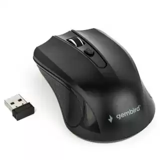 Фото товара Мышь беспроводная Gembird MUSW-4B-04, USB, черная, для компьютера и ноутбука