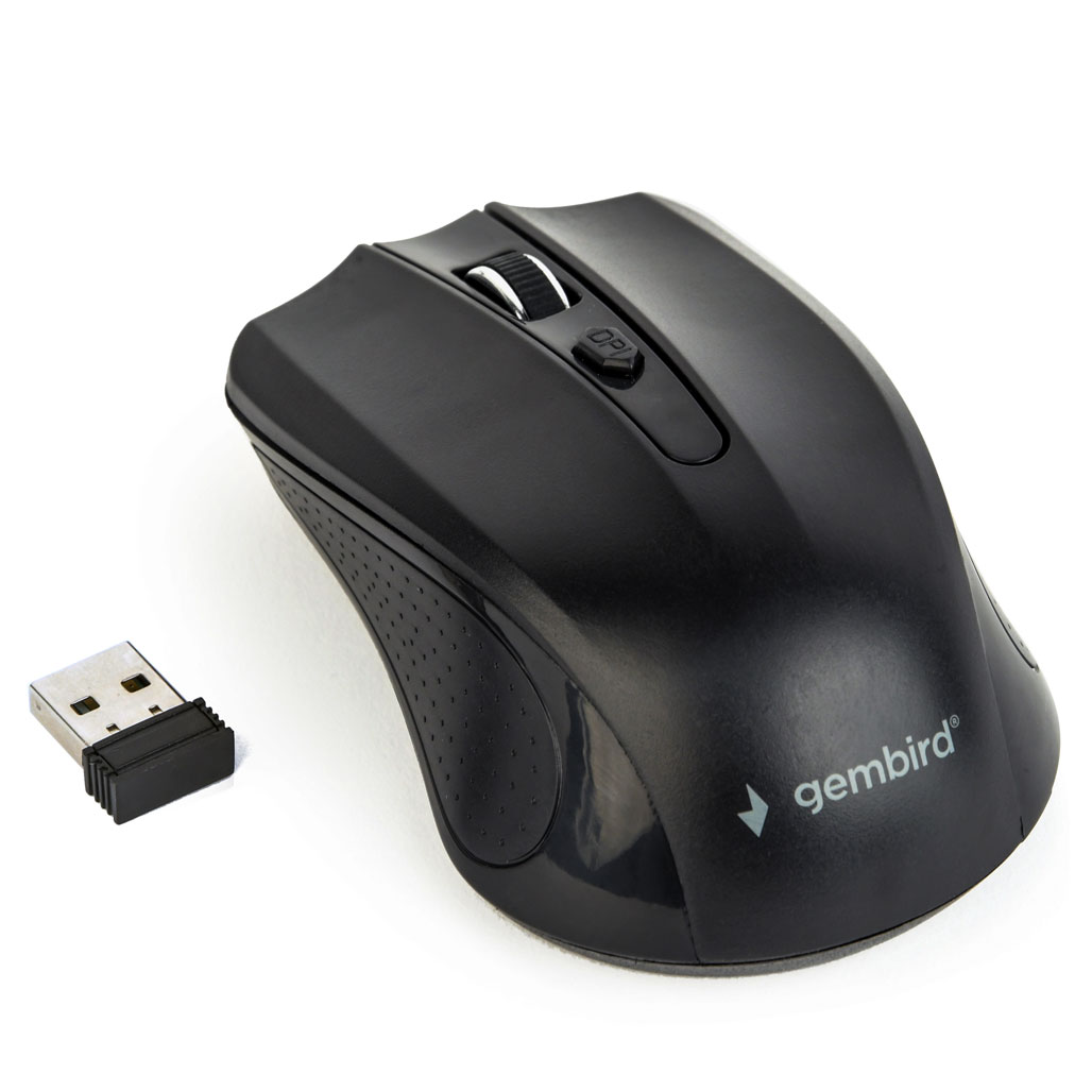 Мышь беспроводная Gembird MUSW-4B-04, USB, черная, для компьютера и ноутбука - изображение 1