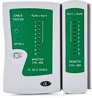 Фото товару Тестер для прозвонки кабелів RJ45 та RJ11