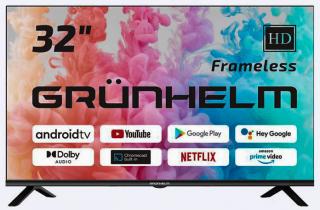 Фото товару Телевізор 32 дюйми (81 см) GRUNHELM 32H700-GA11V T2 SMART TV, HD, M8X, voice RC