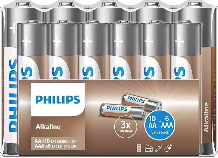 Батарейка AAA LR03, Philips Entry Alkaline, 1,5 V, лужна, уп. 40/4, аналоги: Micro, MN2400, AM4, E92, 24A, K3A, R03 - зображення 5