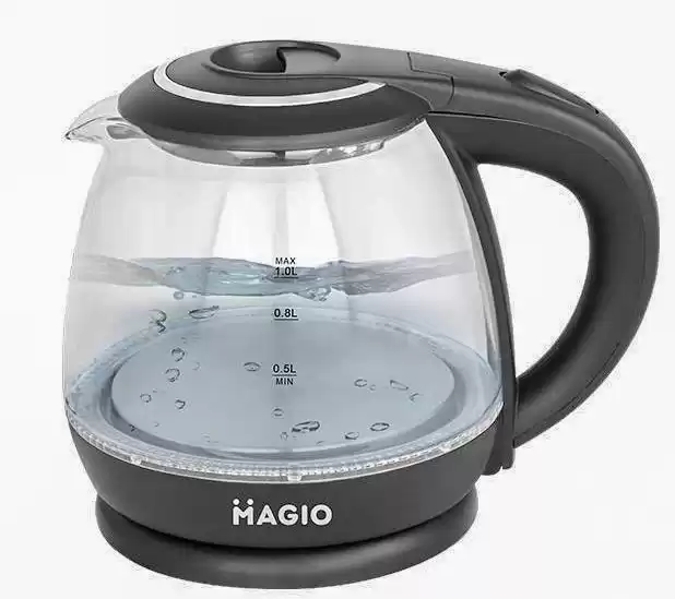 Електрочайник MAGIO МG-496, 1 л, потужність 900 Вт, дисковий, термостійке скло - зображення 5