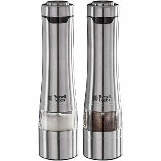 Фото товару Подрібнювач спецій (к-т 2 шт.) Russell Hobbs Salt & Pepper Grinder 23460-56 живлення від батарейок АА 4 шт.