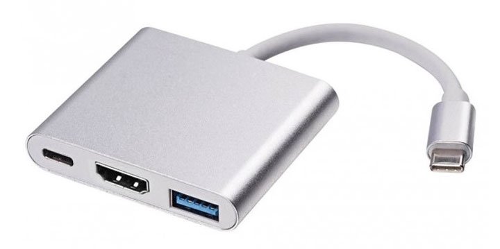 Перетворювач сигналу Type-C на HDMI Fimale + USB 3.0 + Type-C, кабель перехідник 10 см для передачі відео та фото з мобільних телефонів на телевізор - зображення 6