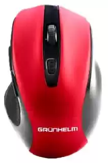 Фото товара Мышь проводная Grunhelm M-342WD, USB, черно-красная, для компьютера и ноутбука