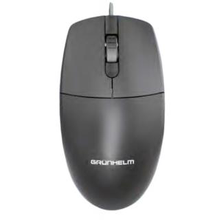 Фото товару Миша дротова Grunhelm M-397WD, USB, темно-сіра, для компʼютера та ноутбука