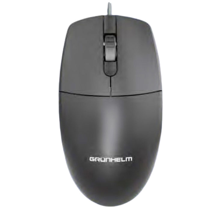 Миша дротова Grunhelm M-397WD, USB, темно-сіра, для компʼютера та ноутбука - зображення 6