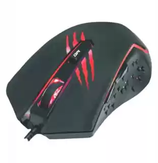 Фото товара Мышь проводная игровая Grunhelm MG-375WD, USB, черно-красная, для компьютера и ноутбука