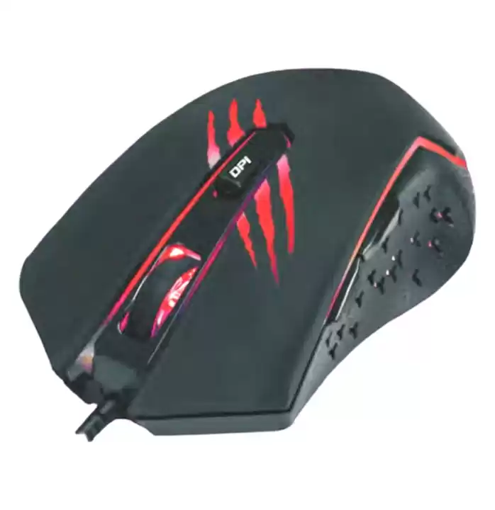 Миша дротова ігрова Grunhelm MG-375WD, USB, чорно-червона, для компʼютера та ноутбука - зображення 5