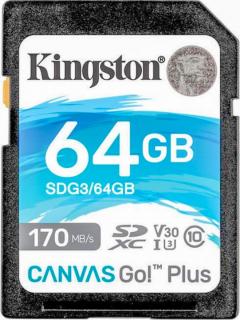 Фото товару Карта пам'яті 64Gb Kingston, SDXC UHS-3